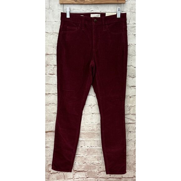 Universal Thread Womens Jeans High Rise Skinny Corduroy Stretch Burgundy Size 0 - Picture 1 of 5